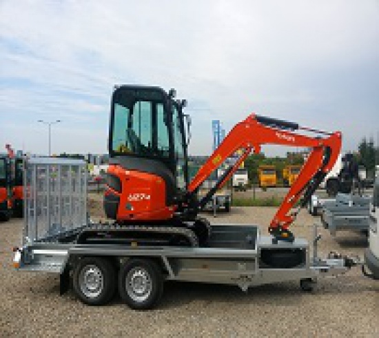 NOWA przyczepa Brenderup pod MINIKOPARKI KUBOTA JCB CAT YANMAR