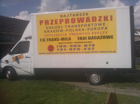 Trans-Mila najtańsze przeprowadzki transport Kraków Polska Europa