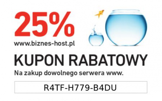 kod rabatowy na dowolny serwer