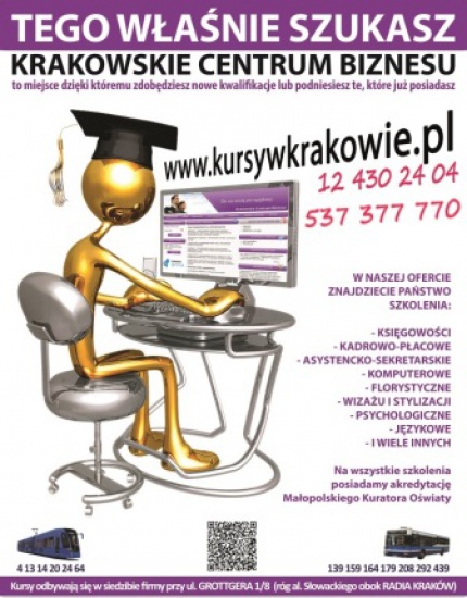 Biuro/Księgowość/Kadry i płace/ Optima/ Płatnik/ Symfonia - KURSY