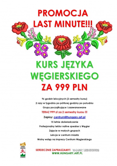 KURS JĘZYKA WĘGIERSKIEGO