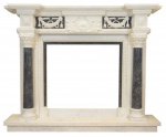 klasyczny marmurowy portal kominkowy