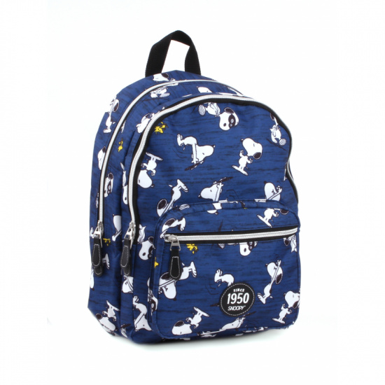 Plecak szkolny granatowy Snoopy 38x26x14 cm z pieskiem