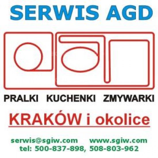 Serwis zmywarek i pralek w Krakowie